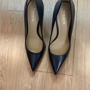 Coach Black Pointed Toe Heels